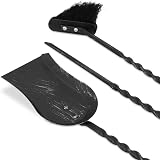 Relaxdays Steel Fireplace Companion Set 4 Piece Fire Irons Shovel Broom Poker view 5