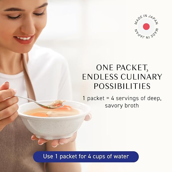 UMEKEN TAKUMI STOCK POWDER, DASHI JAPANESE PACKETS FOR FLAVORING YOUR MEALS, UMAMI, JAPANESE BONITO & DASHI SEASONING POWDER WITH 4 PORTIONS PER PACKET, NO MSG ADDED, 26 PACKETS, 7.4 OZ BOX, PACK OF 1