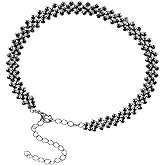 Azefnuhk Black Crystal Choker Necklace, Rhinestone Choker Necklace for Women, Black Diamond Crystal Choker, Adjustable Sparkly Necklaces for Party Prom Wedding Jewelry Accessories