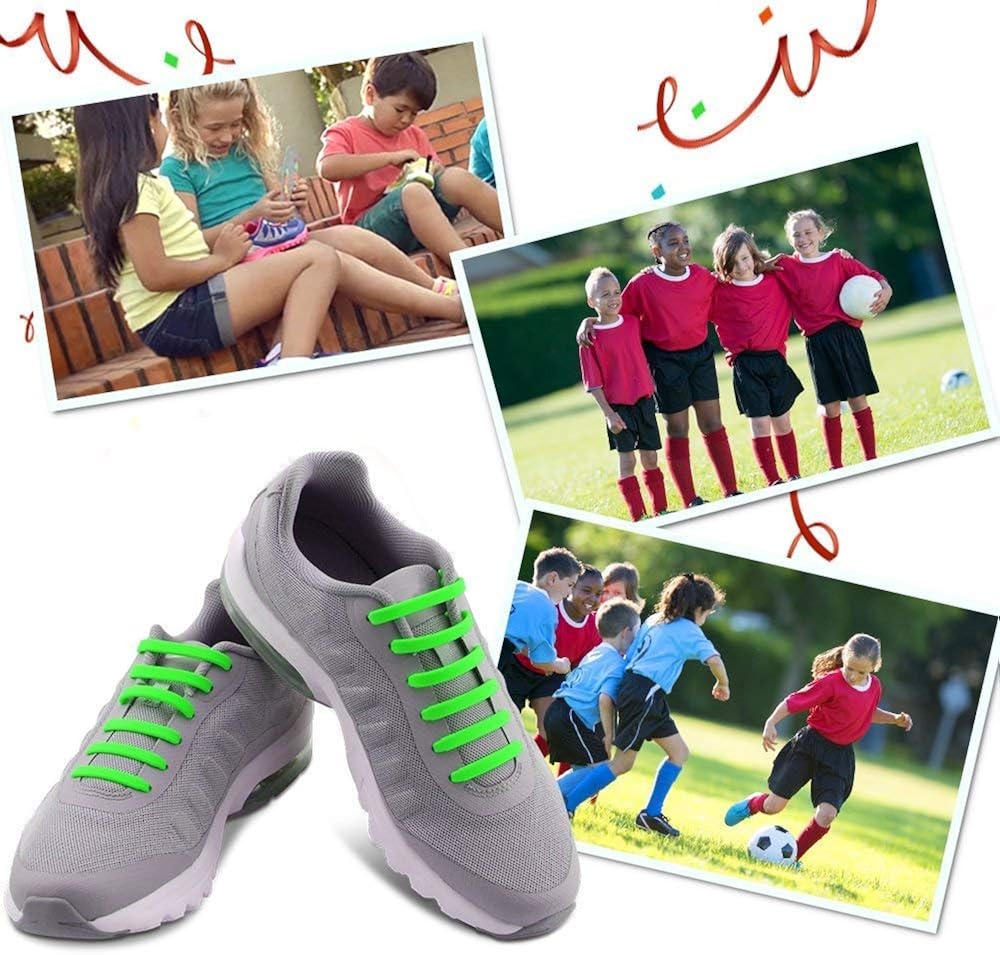 HOMAR No Tie Shoelaces for Kids and Adults - Best in Sports Fan Shoelaces - Stretch Silicone Elastic No Tie Shoe Laces with Multicolor for Sneaker Boots Board Shoes and Casual Shoes : Clothing