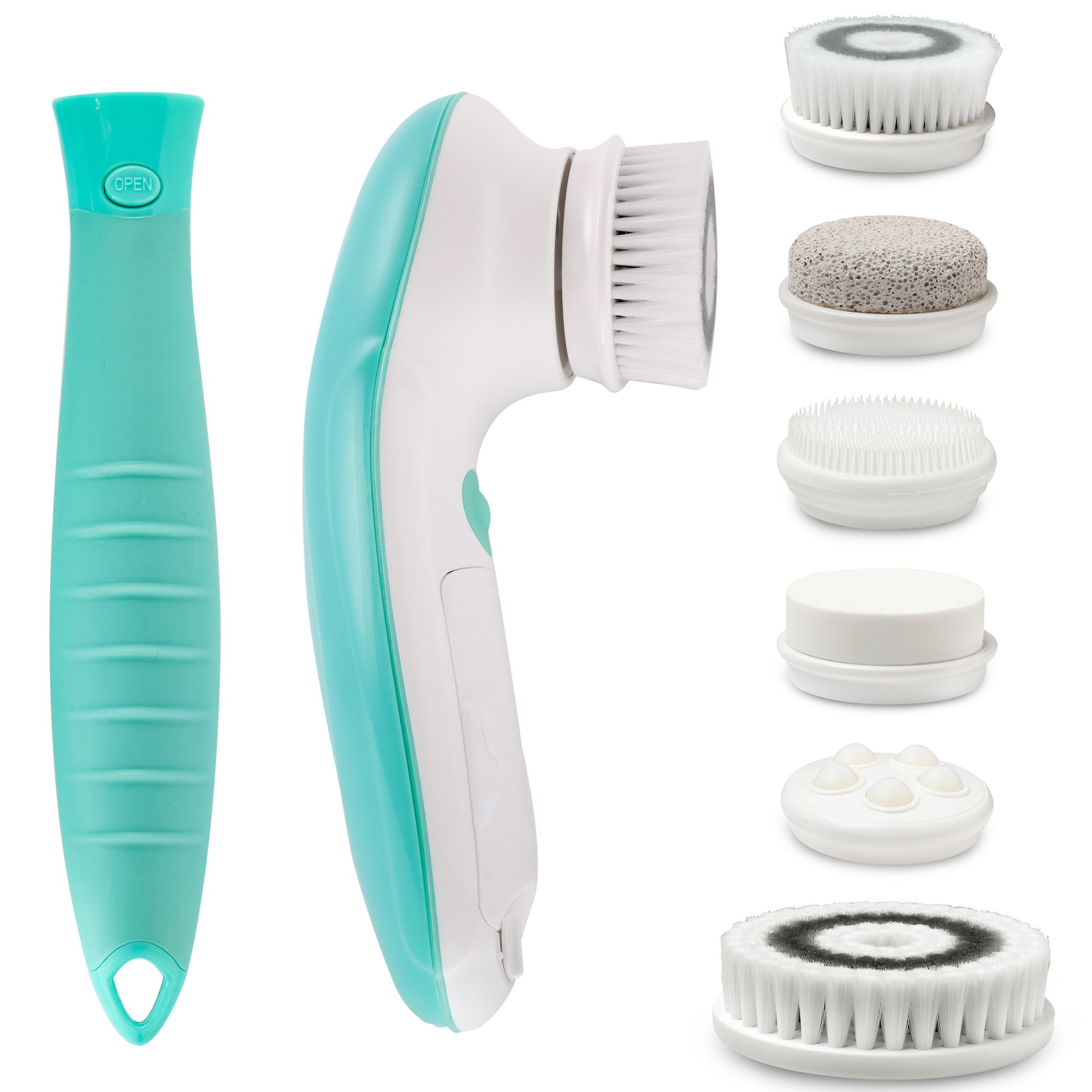 Fancii 7 in 1 Electric Waterproof Facial & Body Cleansing Brush Kit