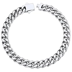 Man Curb Cuban Chain Bracelet 7mm 23cm 316L
