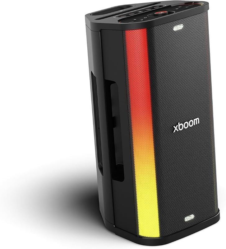 xboom Stage501 by will.i.am, tragbarer Bluetooth-Lautsprecher, DJ- und Karaokefunktion, LED-Beleuchtung, 4 Aufstellfunktionen, (220 W, Signature Sound, IPX4, bis zu 25 Std. Akkulaufzeit), Schwarz