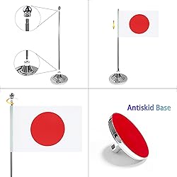 WXTWK 2 Pack Japan Flag Japanese Desk Flag Small
