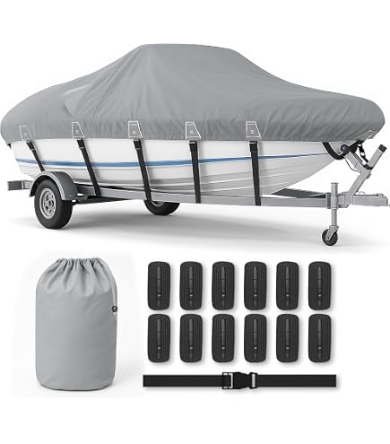 Housse Rangement Bateau Toutes Saisons Housse De Protection Bateau Imperméable - Tissu Oxford 3 Couches - Coque En V 14 à 28 Pieds - 5 Sangles Réglables Bâche Pour Bateau Extérieur Housse Rangement Bateau Toutes Saisons Housse De Protection Bateau Imperméable - Tissu Oxford 3 Couches - Coque En V 14 à 28 Pieds - 5 Sangles Réglables Bâche Pour Bateau Extérieur