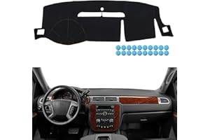 Dimeani Dashboard Cover fit for Chevy Silverado 1500 LTZ 2007 2008 2009 2010 2011 2012 2013, Dash Cover fit for Chevrolet Tahoe Suburban Avalanche 2014, Dashboard Mat fit for GMC Yukon Sierra