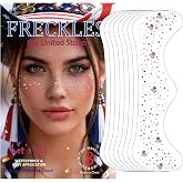 8 Pcs Red White Blue USA Glitter Freckles for 4th of July Independence Day | Easy Application ,Waterproof, Long-lasting,4th o
