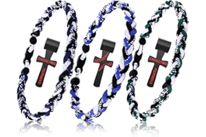 Dixlp Baseball Necklaces, 3 Pack, Fashion Tornado Design for Sports Fan Baseball Necklace, Great-Hit with Box, Baseball Theme Party Gifts