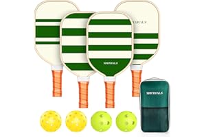 SPRYPALS Pickleball Paddles Set of 2/4, USAPA Approved Pickleball Paddle Fiberglass Face Lightweight Pickleball Rackets with Pickle Ball Balls and Carry Bag Pickleball Set for Men & Women