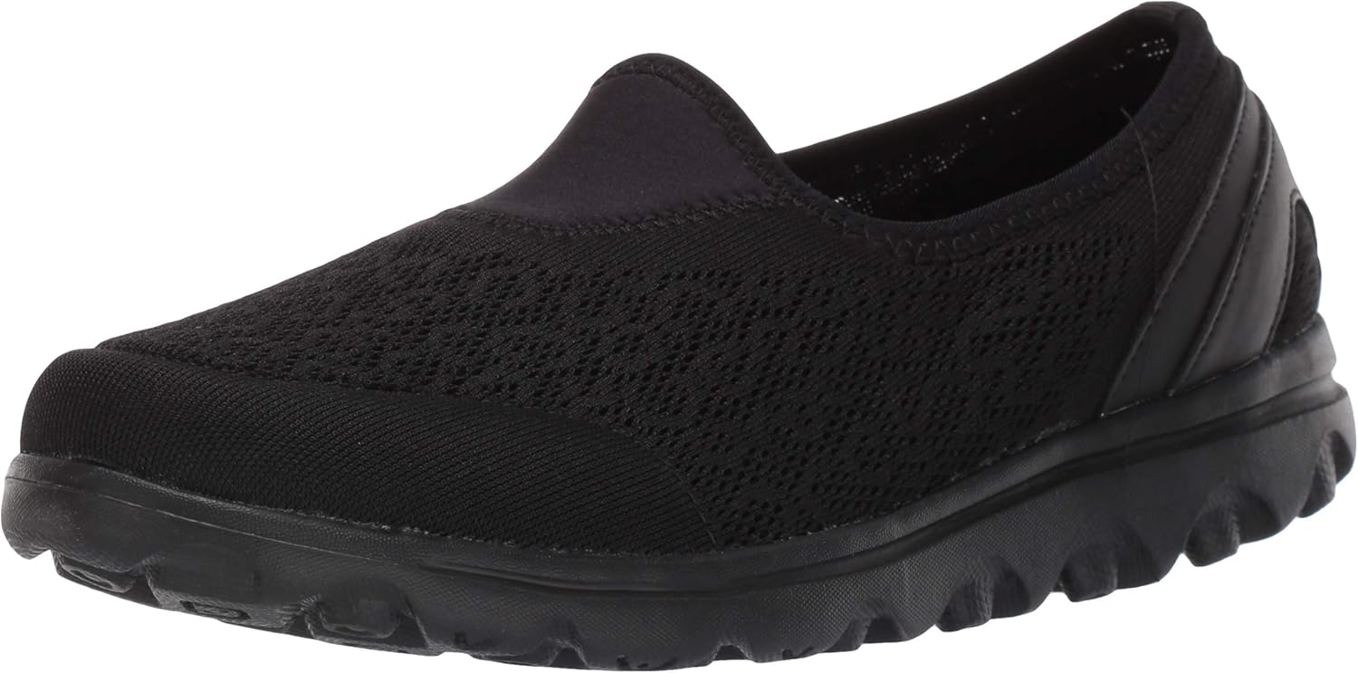 Propet Women's Travelactiv SlipOn Sneaker, All Black, 9 XWide US Buy