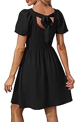 OFEEFAN Plus Size Dresses for Women Black Summer