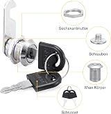 Firtink Letterbox Lock 20 mm with 5 Lock Plates for Cabinets Drawers Mailboxes view 4