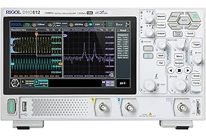 RIGOL Digital Oscilloscope DHO812 100MHz Frequency Band + 12-bit Vertical Resolution + Maximum 1.25 GSa/s Sample Rate + 1000,000 wfms/s Waveform Capture Rate + 2 Analog Channels