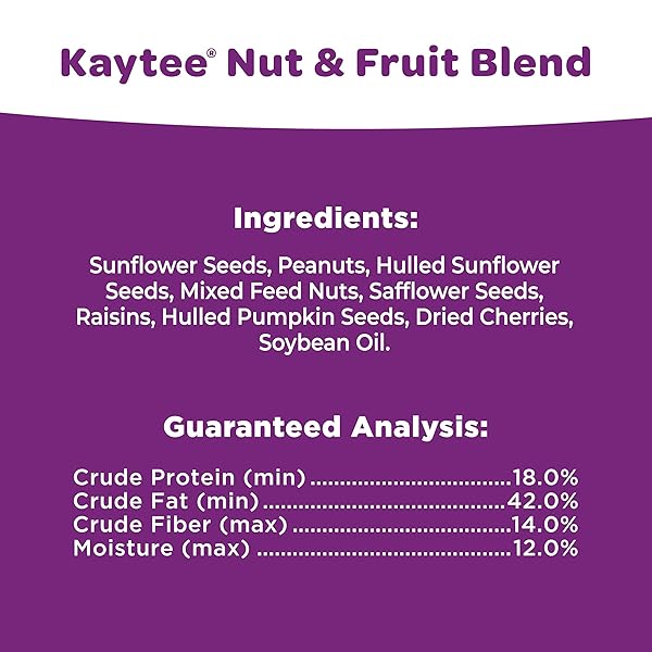 KAYTEE NUT & FRUIT WILD BIRD SEED, 5 LB