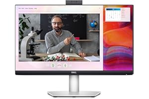 Dell S2422HZ 24-inch FHD 1920 x 1080 75Hz Video Conferencing Monitor, Pop-up Camera, Noise-Cancelling Dual Microphones, Dual 