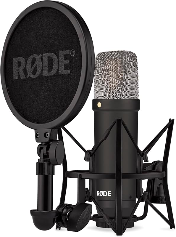 NT1 Signature Series Großmembrankondensatormikrofon mit Schockhalterung, Popschutz und XLR-Kabel für Musikproduktion, Gesangsaufnahmen, Streaming und Podcasting