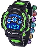 Edillas Kids Watches Digital for Boys, 7 Colors 50M Waterproof Wrist Watches for Child Sport Outdoor Multifunctional with Stopwatch/Alarm Watch for Kids Ages 7-15