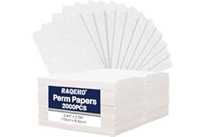 RAQEHO 2000Pcs Perm Papers - Breathable Ultra-Thin Perm Solution Hair Wrap Paper, Helps Even Curl Perm End Papers for Perm Ro