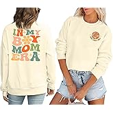 EGELEXY Mom Sweatshirts Women Boy Mom Shirts Mama Crewneck Clothes Casual Moms Long Sleeve Pullover