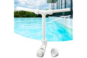 HKZTUY Pool Fountain for Above and In-Ground Pools, Dual Spray Pool Waterfall Fountain, 360° Adjustable Waterfall Pool Sprinkler Fountain for Cooling & Relaxation, Waterfall for Pool(White)