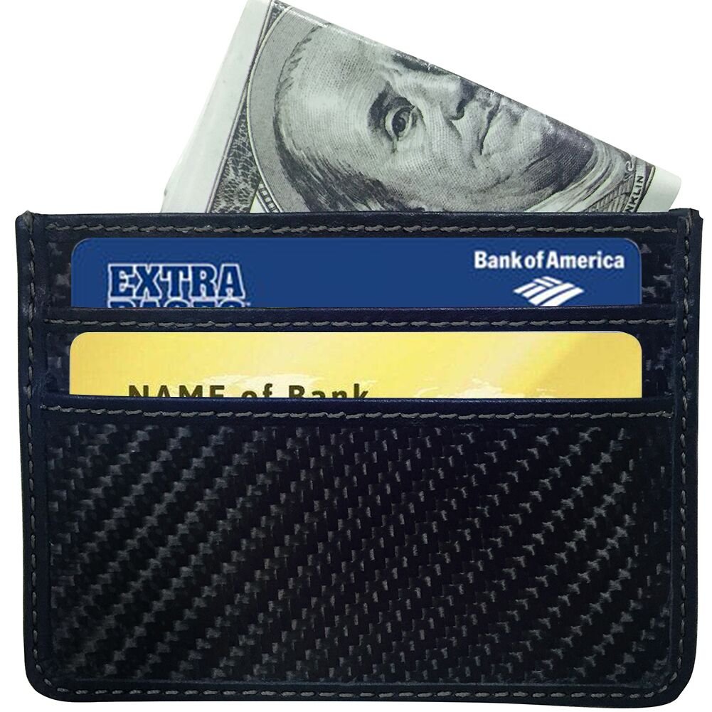 MGCFTan Money Clip Glossy Carbon Fiber wallet Credit Card Business Card Holder 3K twill Black