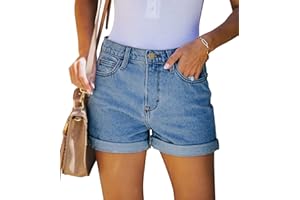 KISSMODA Women's Casual Denim Shorts Summer Jeans Stretchy Hot Short Pants