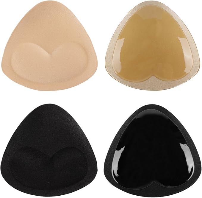 SERMICLE SelfAdhesive Bra Pads Inserts, Removeable Silicone Triangle