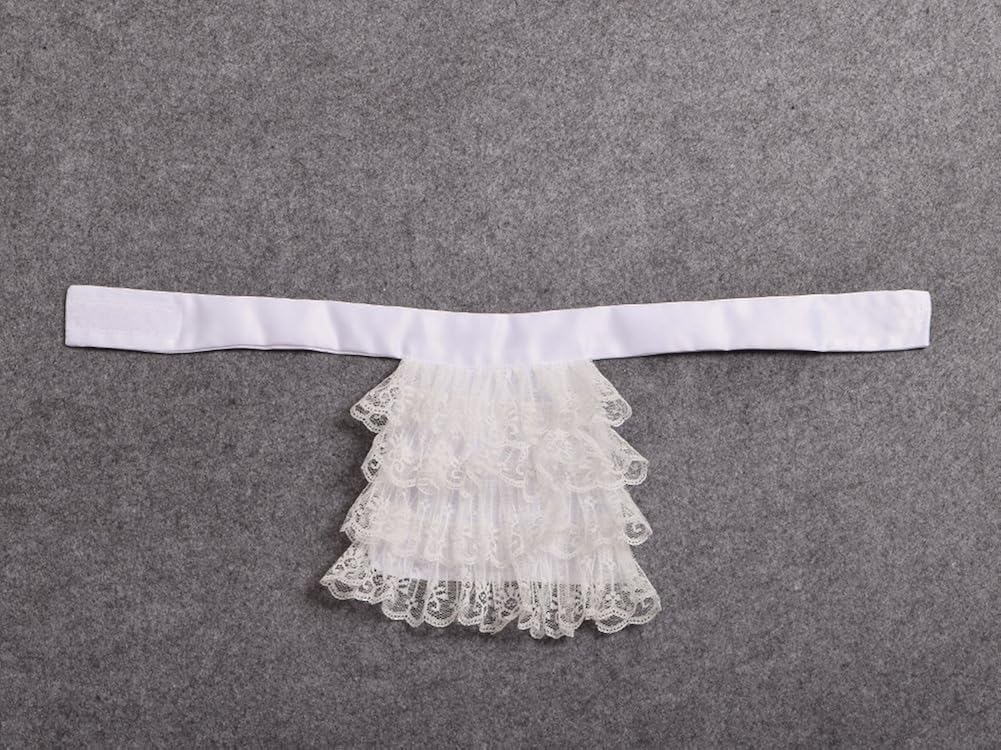 BLESSUME Steampunk Lace Jabot White, Little White Jabot - Image 5