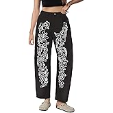 Kedera Embroidered Jeans for Women 2025 Baggy Boyfriend Jeans Barrel Leg Horseshoe Jeans Women Vintage Mid Rise Jeans