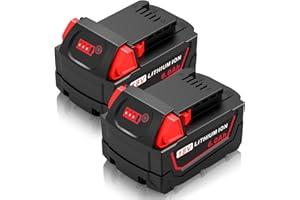 DJSANU 2 Packs Compatible for Milwaukee 18v Battery WK18 6.0Ah Batteries for Milwaukee Mk-18, Strong Power High Capacity for Milwaukee, Compatible with 48-11-1850 48-11-1852 48-11-1865 48-11-1862 48-11-1840