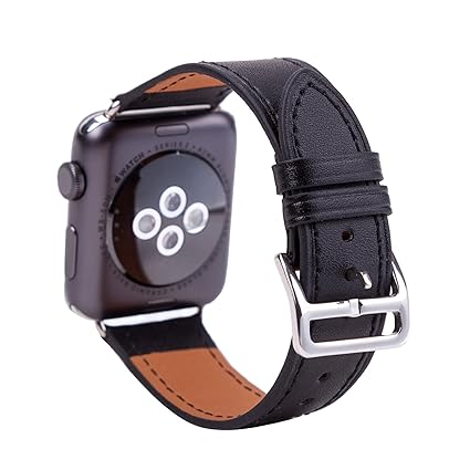 YCYCSY Compatible for Apple Watch Band 38mm 42mm,YCYCSY Top Grain Genuine Leather Replacement Band,Smart Watch Wristband Compatible for Apple Watch ...
