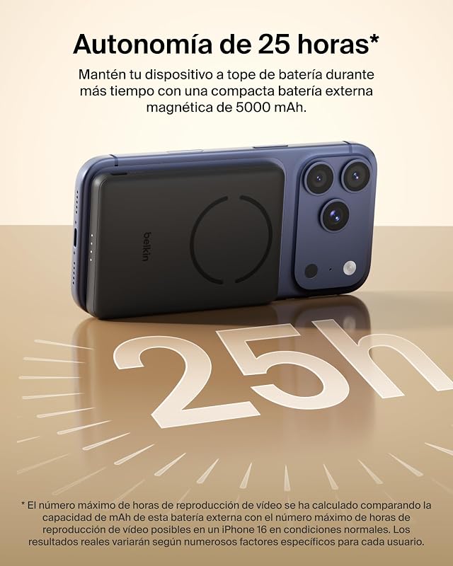 BoostCharge 5000 mAh Bateria Externa com Anel Magnético - Preto
