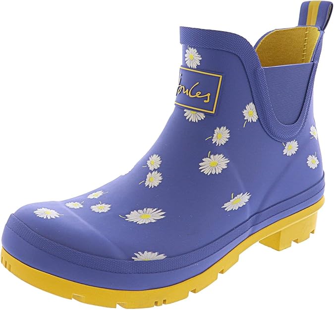 Joules Wellibob Ladies Rubber Wellies Blue Daisy UK 5 Amazon.co.uk