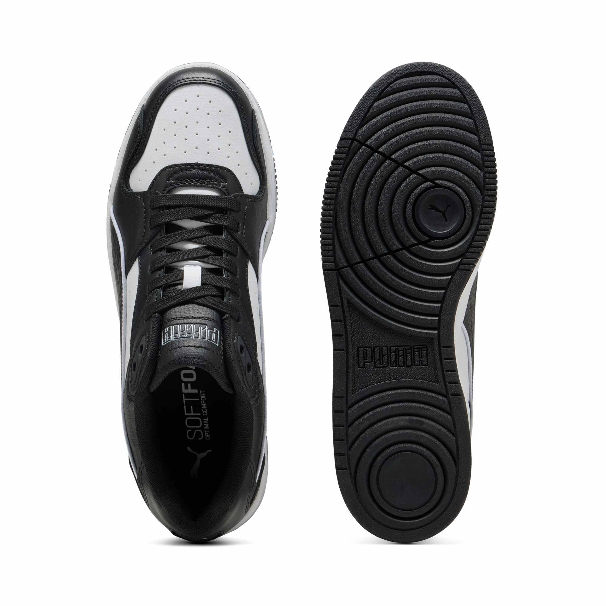PUMA RBD Break Low Unisex-Sneaker, Weiß, Schwarz, 4 UK 4