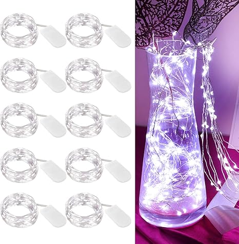 liida luces de cadena de hadas led funciona con pilas para el centro de mesa de la boda guirnaldas del arbol de navidad mason jar craft party table