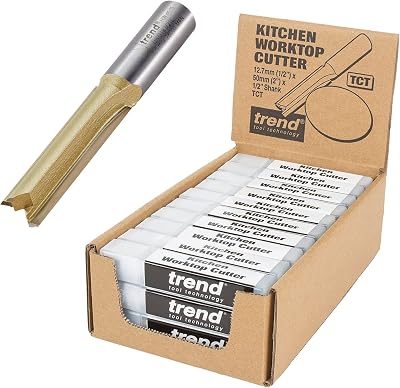 Trend 30-Piece Straight Two Flute Router Cutter 1/2in Shank 12.7mm
