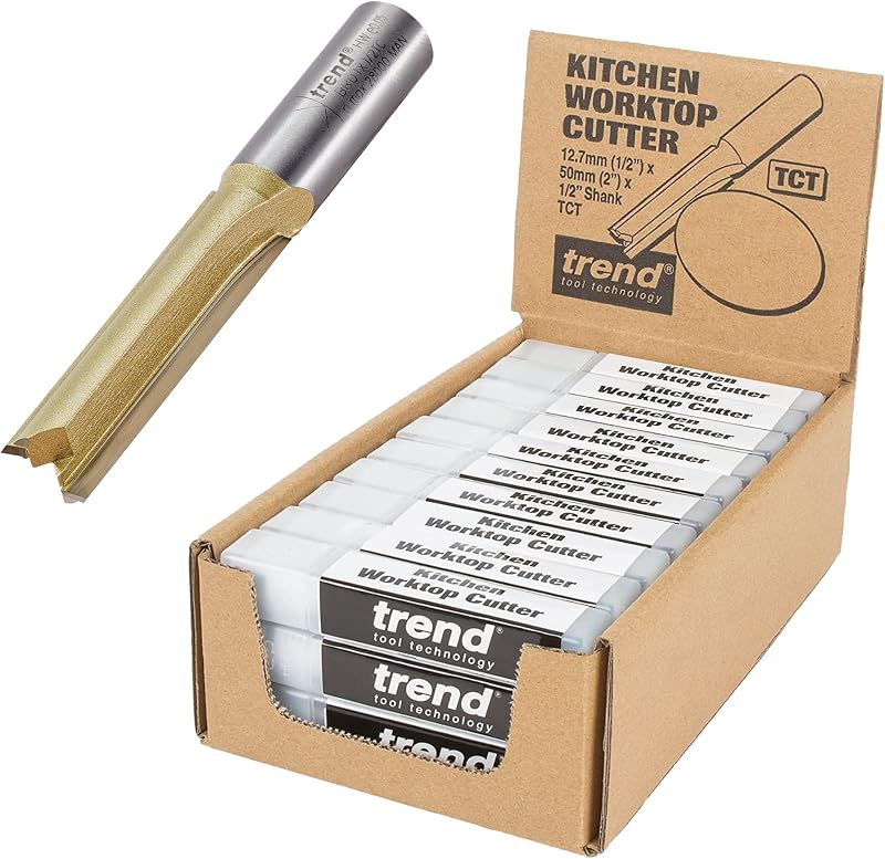 Trend 30-Piece Straight Two Flute Router Cutter 1/2in Shank 12.7mm