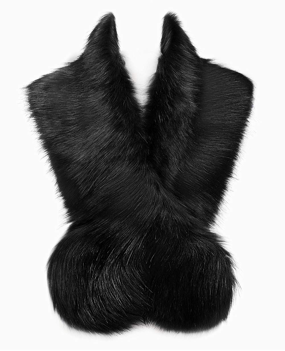 Yexinbridal Faux Fur Collar Shawl Stole Scarf Bridal Wrap Shrug for Winter Wedding Yexinbridal Faux Fur Collar Shawl Stole Scarf Bridal Wrap Shrug for Winter Wedding
