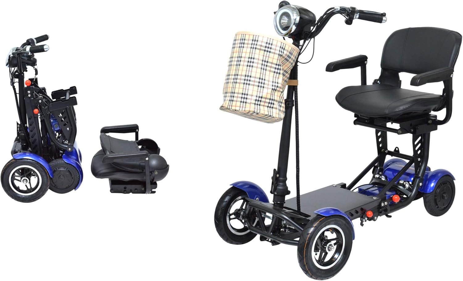Dragon Mobile EX Foldable Lightweight Power Mobility Scooter Wheelchair Multi Terrain Easy Travel Electric Mobility Scooter for Adults with Bigger Seat: Health & Personal Care