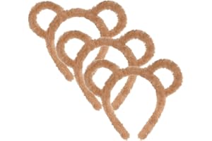 Yolyoo 3pcs Chipmunk Ears Headband Mouse Ears Fuzzy Mouse Headband Cosplay Animal Halloween Christmas Costume