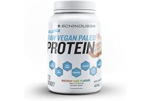 Schinoussa Super Foods Plant Based Raw Vegan Paleo Protein (Birthday Cake 840g)