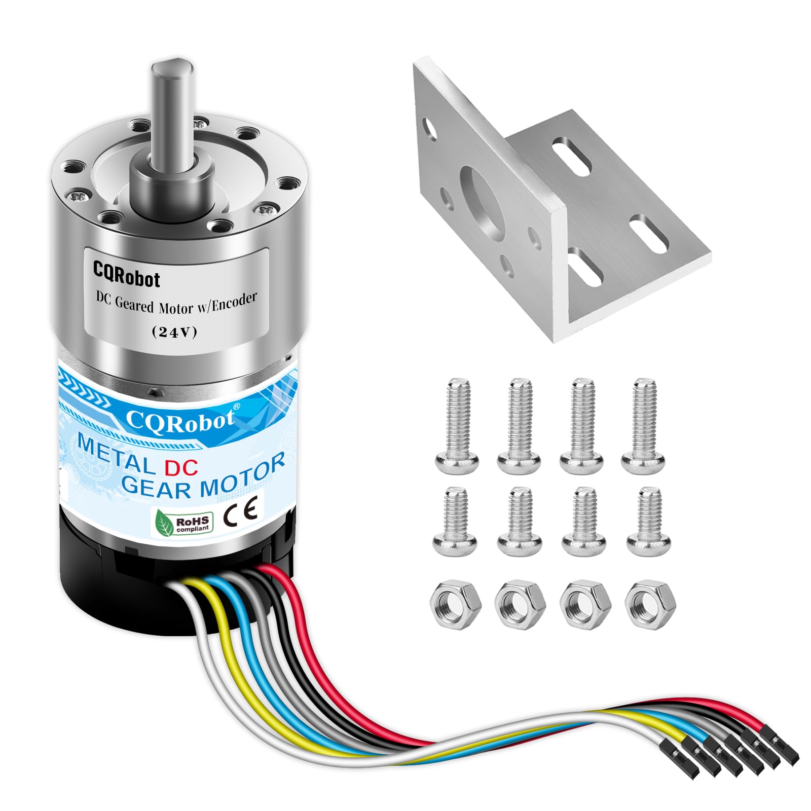 CQRobot 810:1 Metal DC Geared-Down Motor 37Dx75L mm