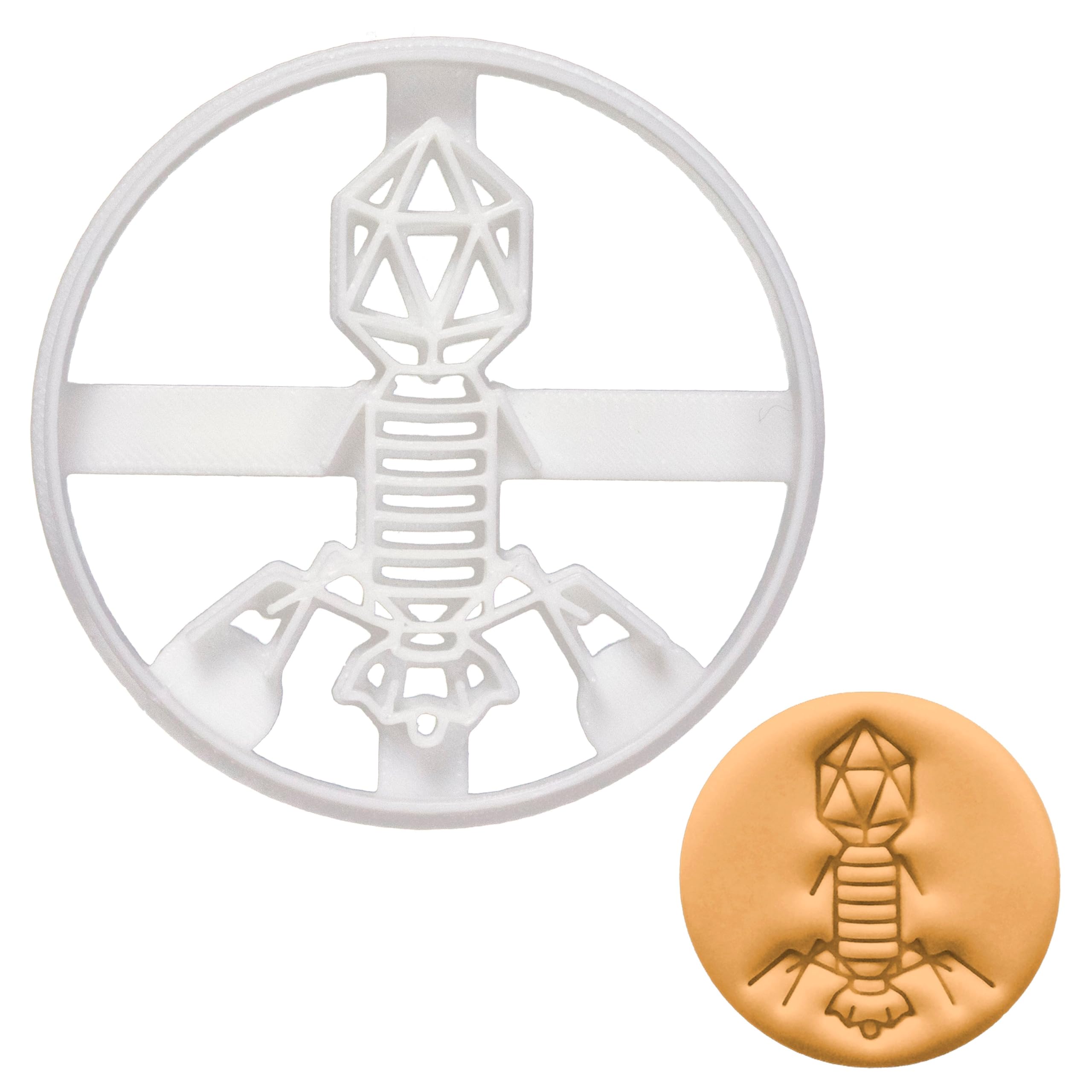 BAKERLOGY Virus Cookie Cutter - Detailed Biscuit Cutter Design for Baking and Crafts, Ideal on Fondant, Dough, Clay
