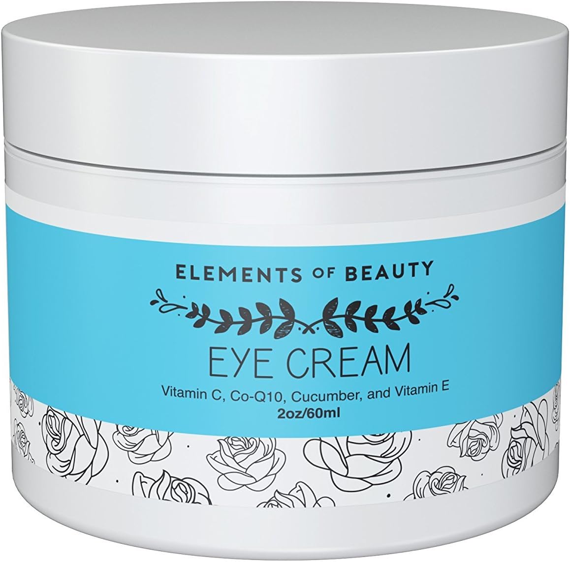 Dark Circle Eye Cream by Elements of Beauty (2 oz) - Anti-Wrinkle Eye Cream Fights Dark Circles Under Eyes and Crow's Feet - Naturally Reduces Puffiness and Bags - With Vitamin C, CoQ10 and Cucumber
