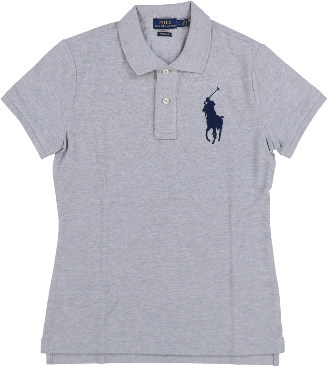 Polo Ralph Lauren Womens Skinny Big Pony Polo (S, Taylor Heather) at