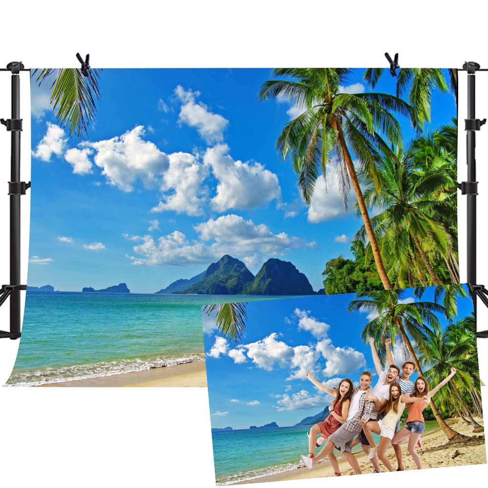 MME 10ftx7ft Tropical Backdrop Beach Photo Backdrop for Picture Moana Party Photography Props GEME745