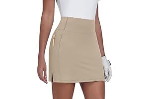 JoyGirl 16" Women Golf Skirts with Shorts Zipper Pockets Tennis Skirt High Waisted Athletic Skorts Skirts