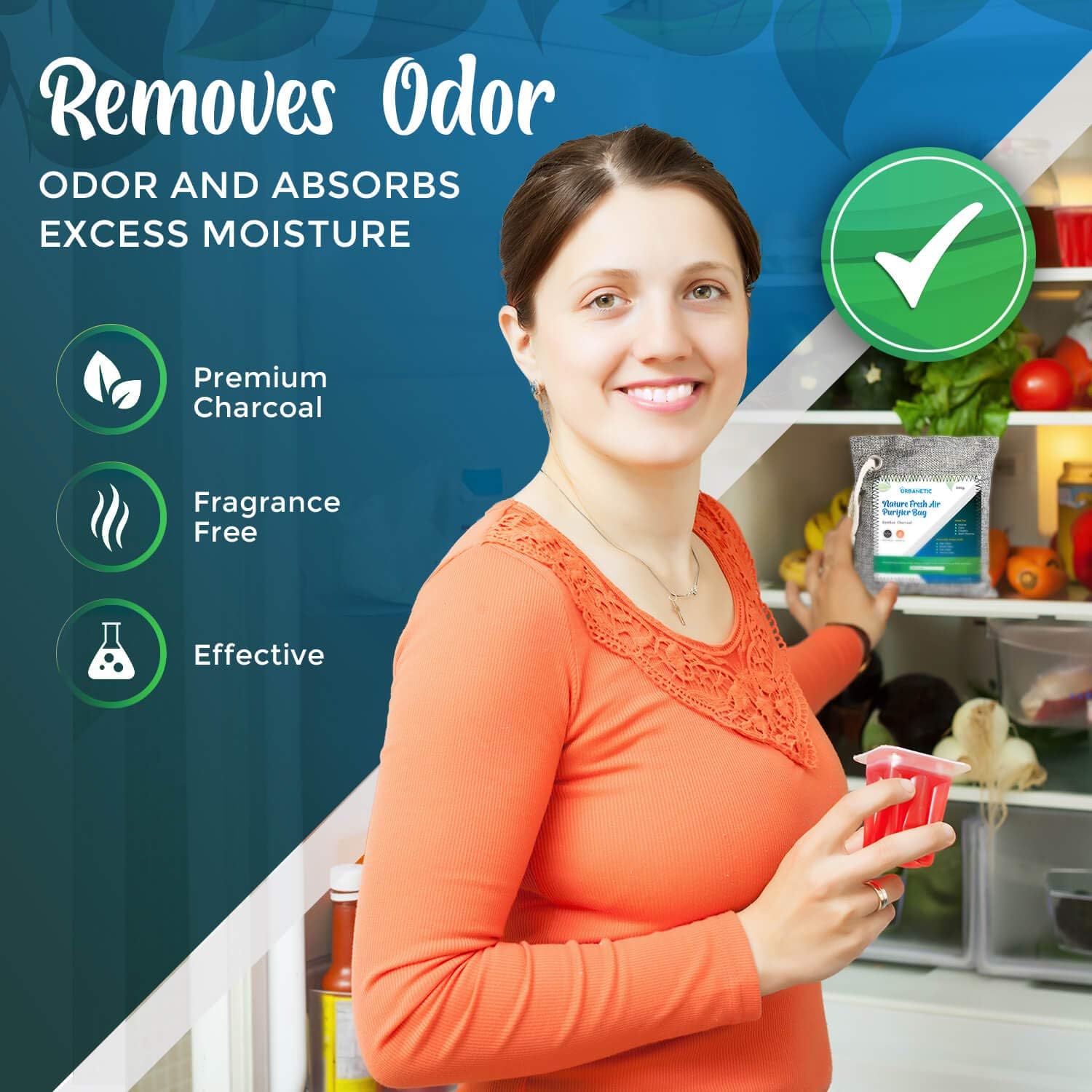 Activated Charcoal Air Purifying Bag - Nature Fresh Bamboo Air Purifier Bags, Odor Eliminators For Home, Closet Odor Absorber, Car Air Freshener, Deodorizer For Rooms Absorbers 4 X 200g: Kitchen & Dining