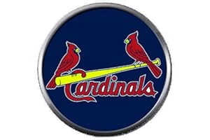 UNKNOWN MLB Baseball St Louis Cardinals On Blue Bat 18MM - 20MM Snap Jewelry Charm