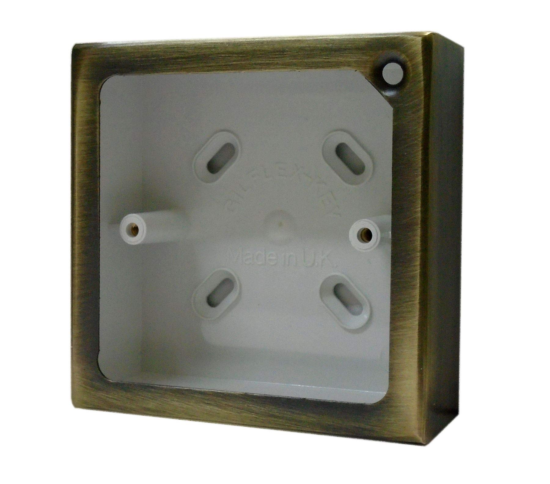 G&H Brassware Single Antique Bronze Surface Mounted Patress Box